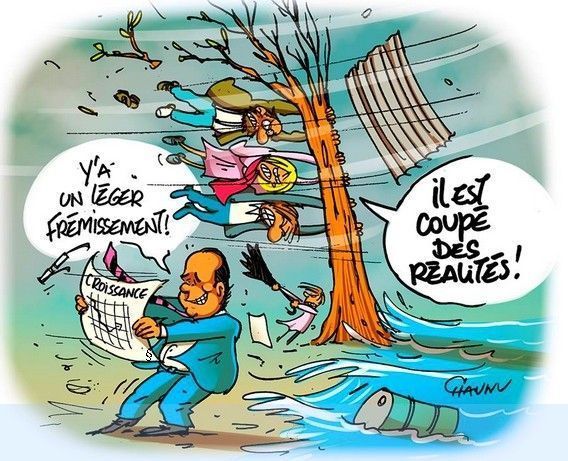 dessin de Chaunu - Hollande coupé de la réalité 